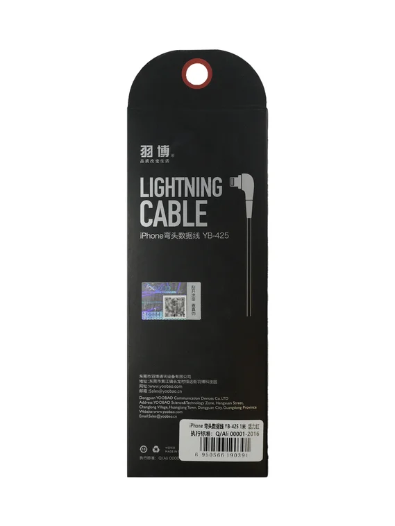 Кабель Yoobao YB-425 USB-A to Lightning cable (iPhone) 1m красный