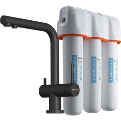 Комплект смеситель Nagano + водоочиститель PURE DROP Lite Omoikiri Nagano-BL черный