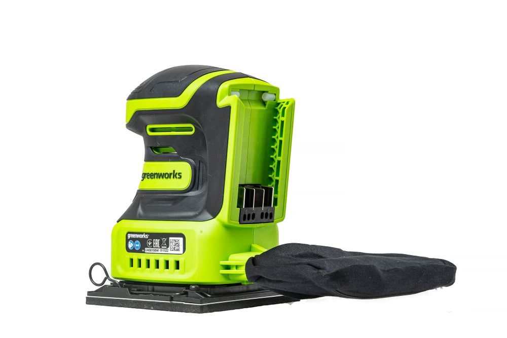 Плоскошлифовальная машина аккумуляторная Greenworks G24SS14, 3100507,24 В, без АКБ и ЗУ