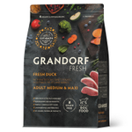 Сухой корм GRANDORF FRESH для собак средних и крупных пород Свежее мясо утки с бататом