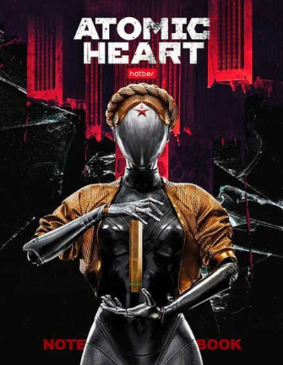 Бизнес-блокнот 80л А5ф 167х216мм 5-цв. блок клетка тв.переплет -Atomic Heart-