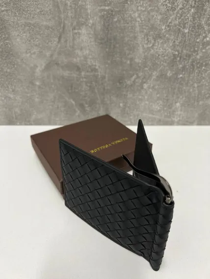Кожаный футляр для кредитных карт Bottega Veneta черный