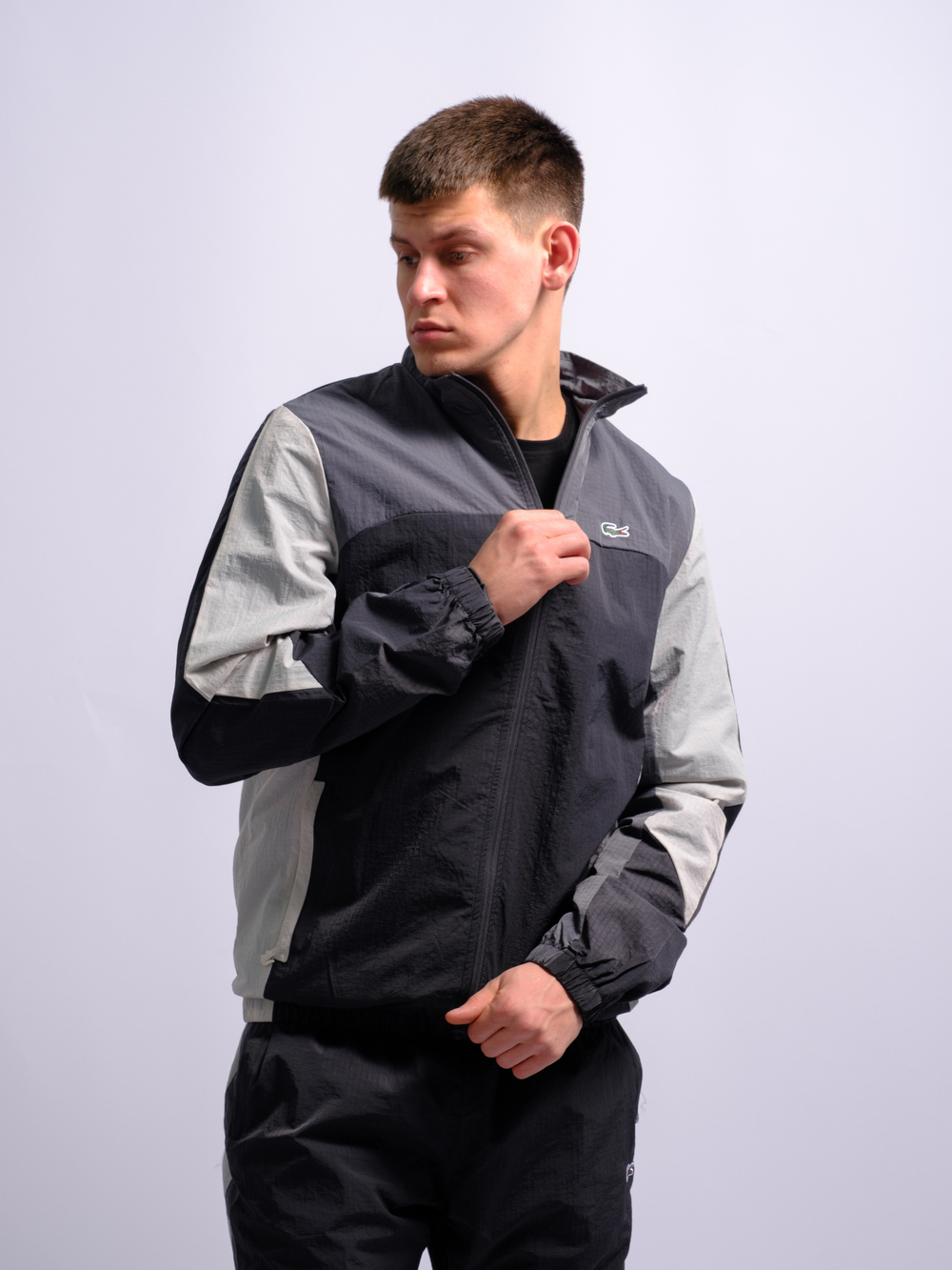 Костюм Lacoste #97205 (сер.-черн.)