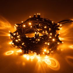 Гирлянда ЭРА ERAPS-NZ2 светодиодная новогодняя нить уличная 10 м желтая 100 LED | Профессиональное праздничное и новогоднее освещение