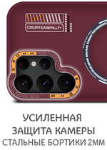 Дизайнерский чехол из мягкого пластика для SAMSUNG S22 ULTRA с MagSafe и усиленной защитой камеры