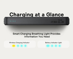 Power bank внешний аккумулятор белый магнитный беспроводной QI2 Magsafe 10000mAh 22.5W BASEUS