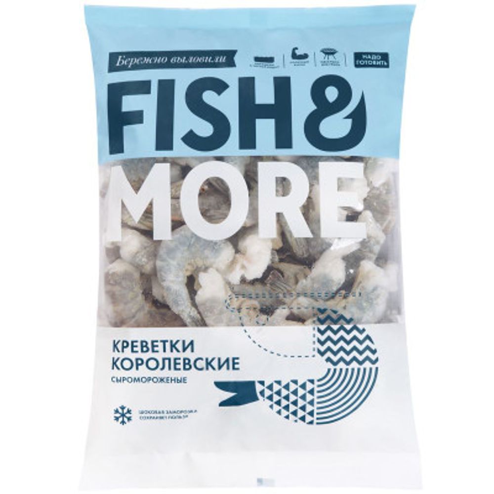 Креветки Ваннамей в панц Fish&More 16/20 930 гр