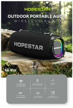 Портативная беспроводная Bluetooth колонка HOPESTAR A6 Max с микрофоном 80Вт/портативная акустика/блютуз колонка (Синяя)