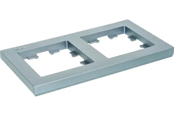 Рамка Systeme Electric ATLASDESIGN 2-постовая алюминий 36515
