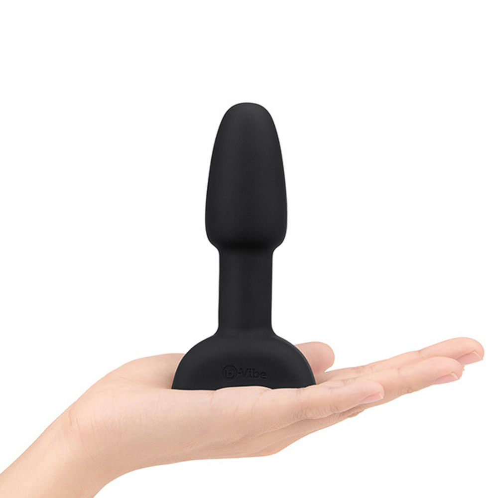 Черная анальная премиум-пробка с римминг эффектом b-Vibe Rimming Petite BV-006-BLK