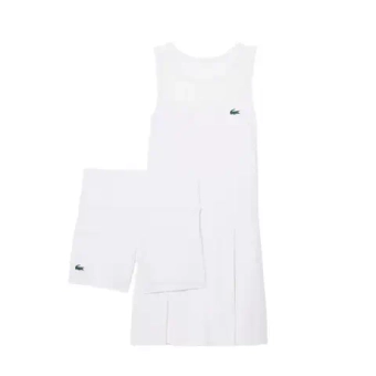 Теннисное платье Lacoste Dual Fabric Pleated Stretch Tennis - white
