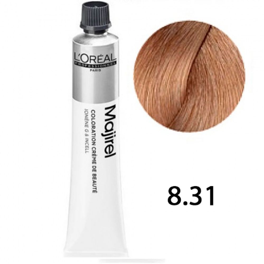 L'Oreal Professionnel Majirel 8.31 Светлый блондин золотисто-пепельный 50мл