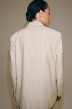 БЛЕЙЗЕР В ПОЛОСКУ ИЗ ЛЬНА — ZW COLLECTION — ZARA