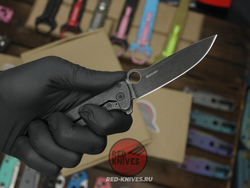 Нож Spyderco Slym - темная рукоять блэквош