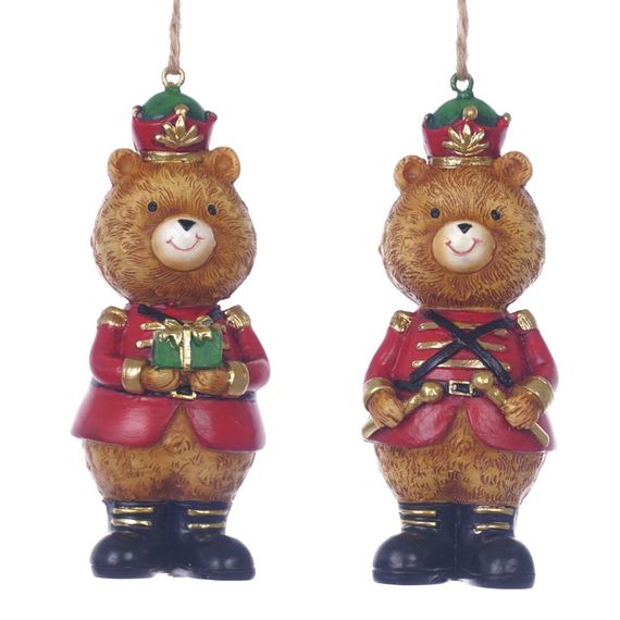 Фигурка декоративная подвесная "Медвежонок", L 3,5 W 3,5 H 10,5 см, 2в.