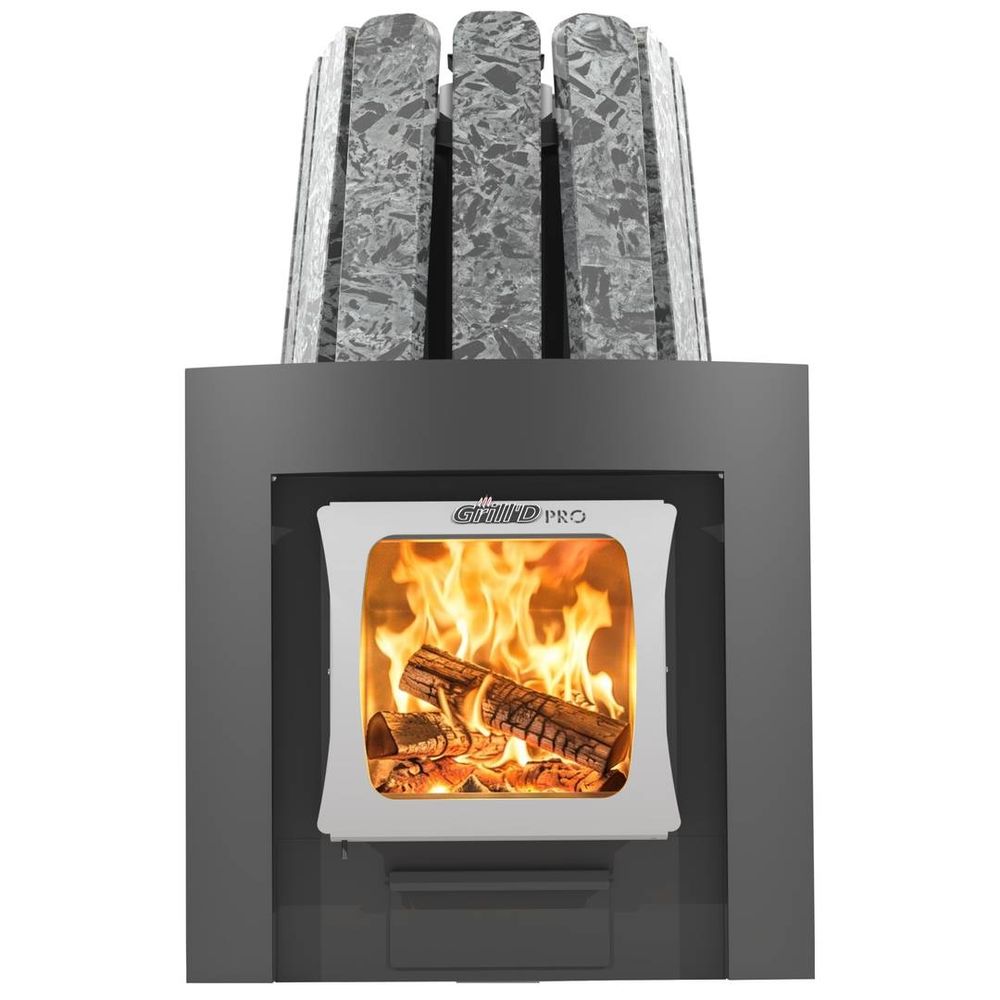 Дровяная банная печь Grill'D Cometa Vega 450 Long Max Stone Pro (Серпентинит)