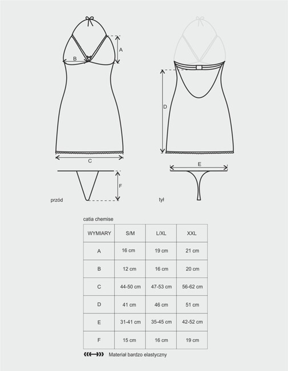 Черная гипюровая сорочка Catia Chemise SM (42-44) (Цвет: черный)