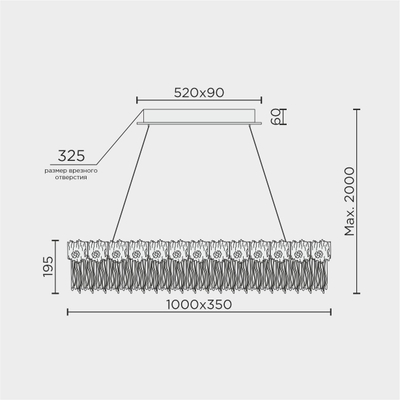 Подвесная люстра MODELUX ML.6028.1000 GD
