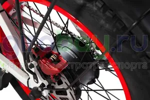 Электровелосипед Syccyba F11 Pro (48V/15Ah) - Белый с красными ободами фото №11