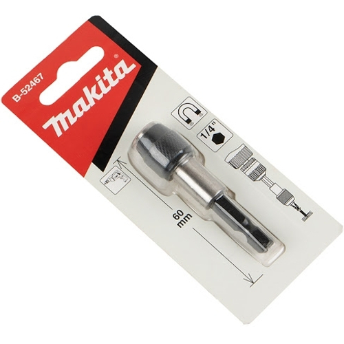 Магнитный держатель насадок, 60 мм, 1/4, E-form (MZ) с фиксатором Makita B-52467