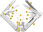 Мультитул LEATHERMAN Super Tool 300, 19 функций, серебристый с нейлоновым чехлом, 831148