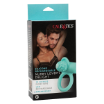 Аквамариновое эрекционное виброкольцо 3,75см California Exotic Novelties Silicone Rechargeable Nubby Lover’s Delight SE-1841-22-3
