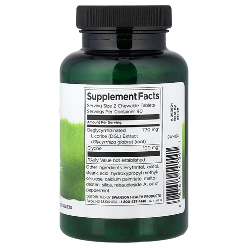 Swanson Vitamins, DGL, 180 жевательных таблеток