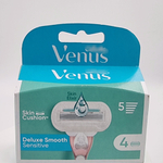 коробка немного подмята - Gillette  сменные лезвия  Venus XtraSmooth Sens 4 шт.  (Из Финляндии)