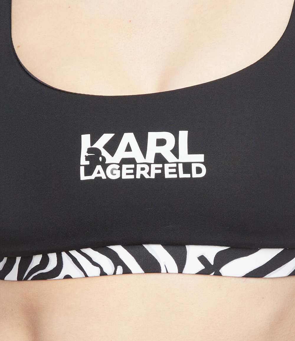 Топ бикини Zebra Karl Lagerfeld - черный(KL22WBT24)