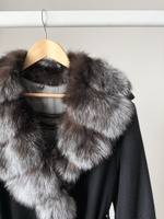 Пальто с натуральным мехом соболя Evgeniya Furs, S
