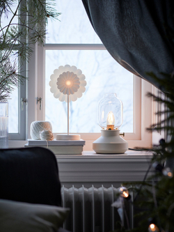 IKEA TÄRNABY  (ИКЕА ТЭРНАБИ)  -  Настольная лампа - с диммированием, бежевый 25 см