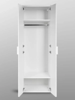 Шкаф распашной с 2 дверьми, штангой и полкой ПИКСИ, 60x57x180, мечтательный розовый