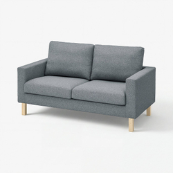 IKEA SALTSJÖBADEN  (ИКЕА САЛТШЁБАДЕН)  -  Чехол на диван 2-местный - Gunnared средне-серый
