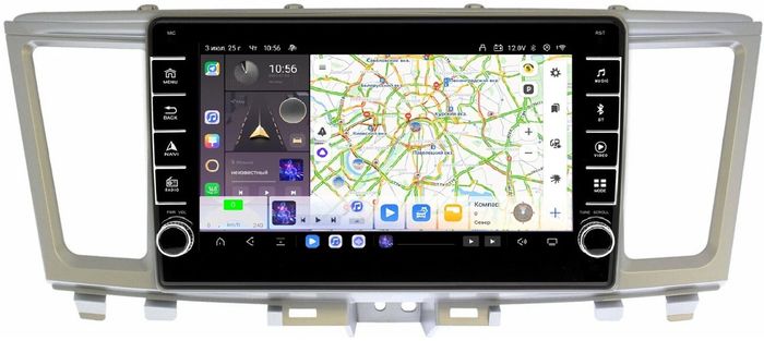 Магнитола для Infiniti QX60, JX35 (пластиковый верх) - Kuberg EW-9201-1 (кнопки и крутилки) Android 13, Быстрая, CarPlay, 4G SIM-слот