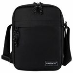 Сумка на плечо HEIKKI COMPACT (ХЕЙКИ), два кармана, черная, 22х17х6 см, 272630