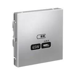 Розетка с USB C Systeme Electric ArtGallery Алюминий GAL000327