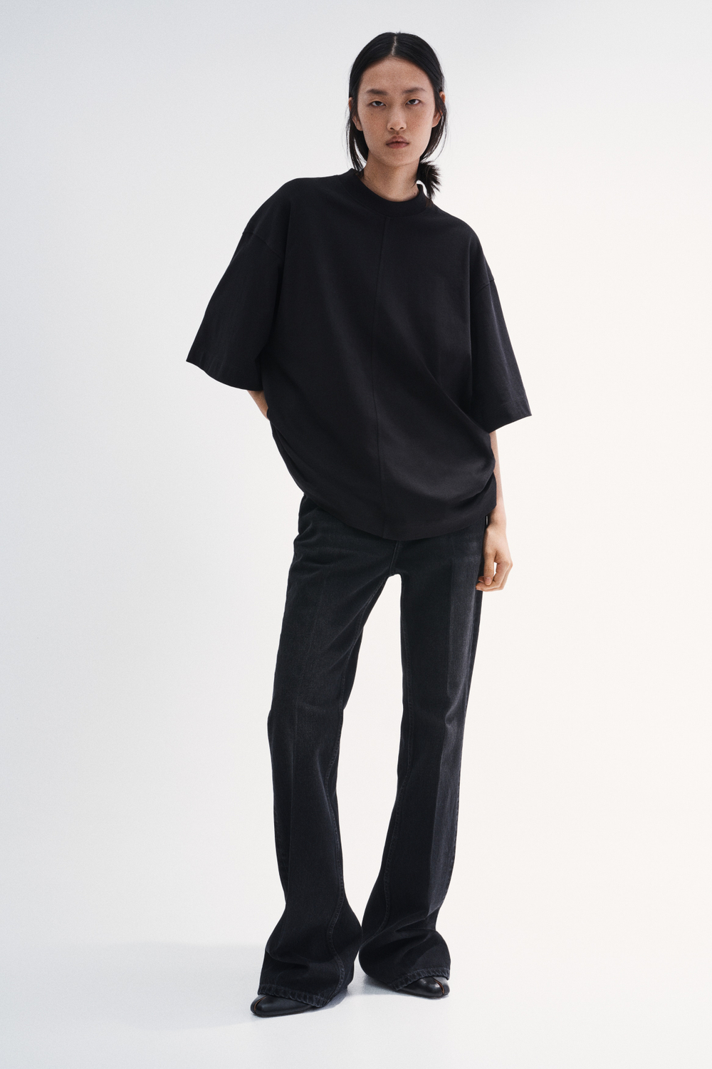 Хлопковая футболка — Чёрный — H&M 1357900
