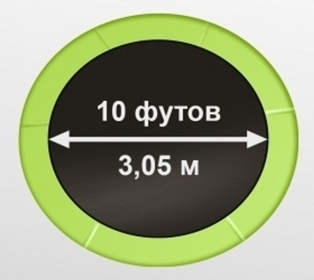 ARLAND Батут 10FT с внешней страховочной сеткой и лестницей (Light green)