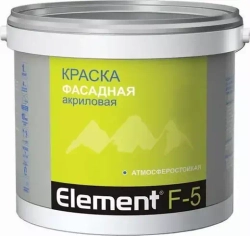 Краска Alpa Element F-5 фасадная акриловая атмосферостойкая бесцветная 1,8л