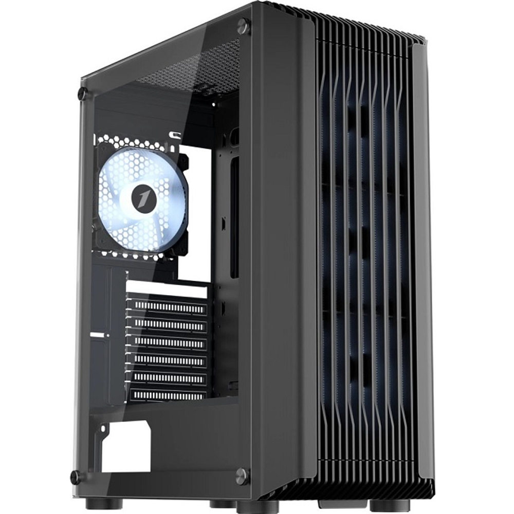 Корпус Midi-Tower 1STPLAYER BULLET HUNTER H6 ARGB, черный (H6-BK-4F7)