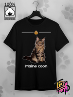 Футболка с котом мейн-кун
