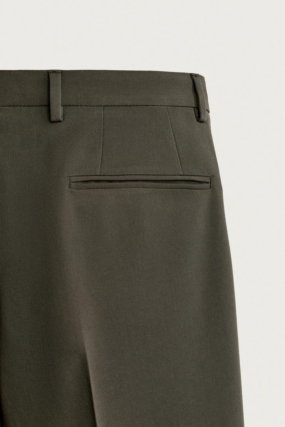ZARA КОСТЮМНЫЕ БРЮКИ COMFORT, ТЕМНО-ЗЕЛЕНЫЙ