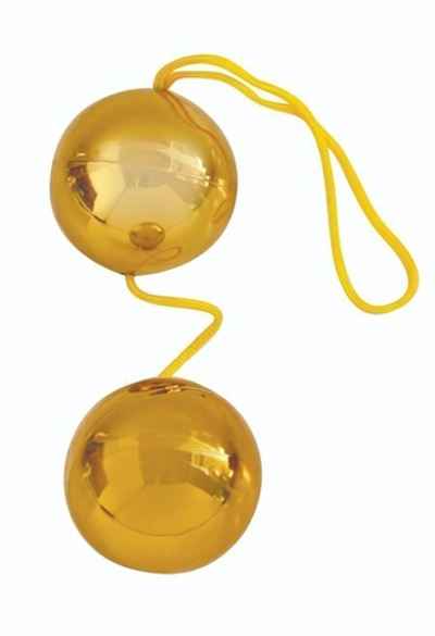 Золотистые вагинальные шарики Balls (Цвет: золотистый)
