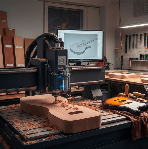 Изготовление корпусов гитар на фрезерном ЧПУ: технология и преимущества