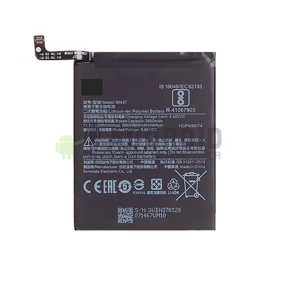 Аккумулятор для Xiaomi Redmi 6/6A 3000mAh (BN37)