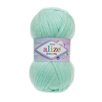 Пряжа Alize (Ализе) Sekerim Bebe / уп.5 мот. по 100 г, 320м, 019 светло-зеленый A
