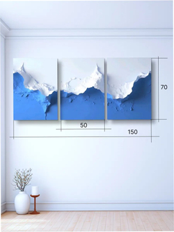Картина Огненная грань модульная 50x70см 3шт.