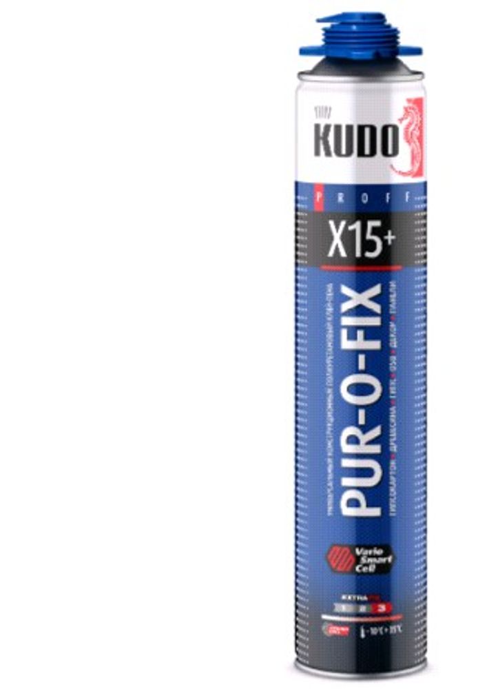 Пена-клей KUDO универ. конструкцион. профи всесезон. PUR-O-FIX X15+EXTRAFIX 1000 мл / KUPP10B15SU Пена-клей KUDO универ. конструкцион. профи всесезон. PUR-O-FIX X15+EXTRAFIX 1000 мл / KUPP10B15SU