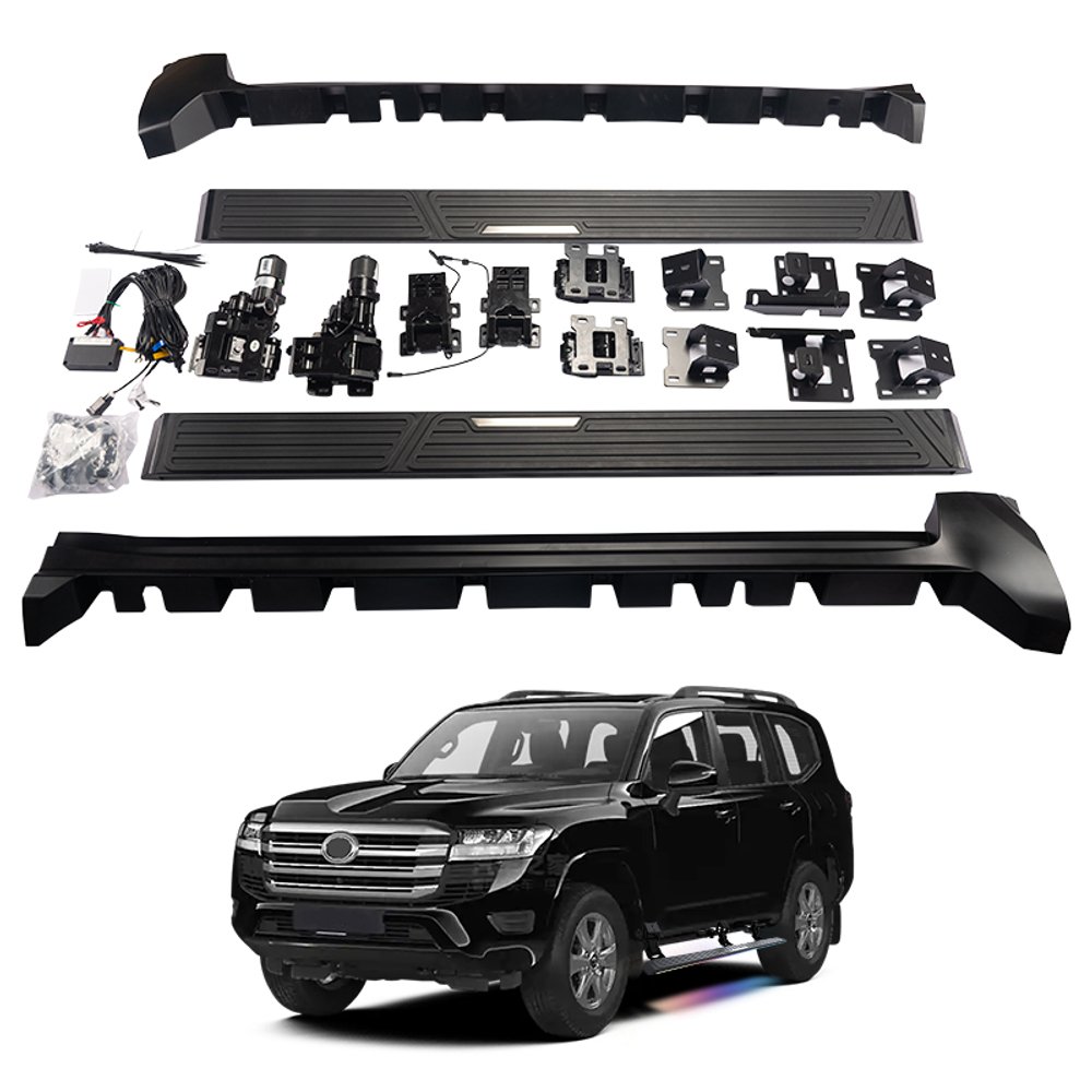 Электрические боковые пороги на трёх кронштейнах для Toyota Land Cruiser 300 LC300 2021+