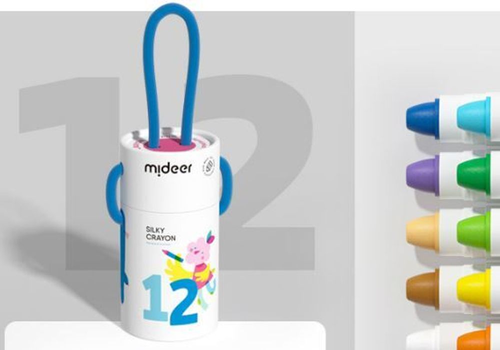 Набор восковых мелков "Mideer", 12 цветов